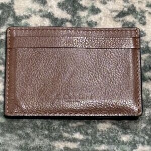 Coach slim card case in pebbled leather Maple/brown